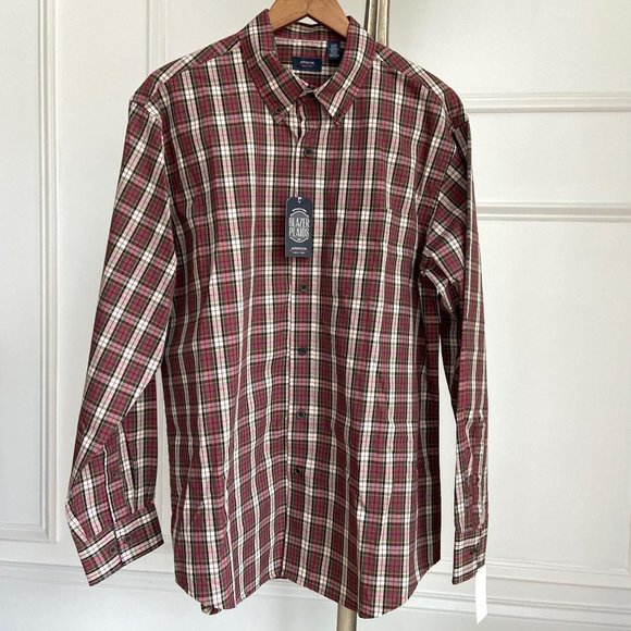 Arrow Other - Arrow Blazer Plaids Long Sleeve Button Up Shirt